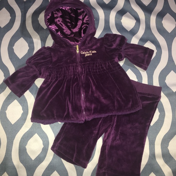 calvin klein velour tracksuit